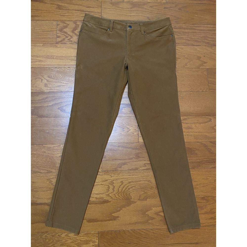 Lululemon Utilitech ABC Pants Men 34x32 Brown Slim Casual Stretch LM5ACZ